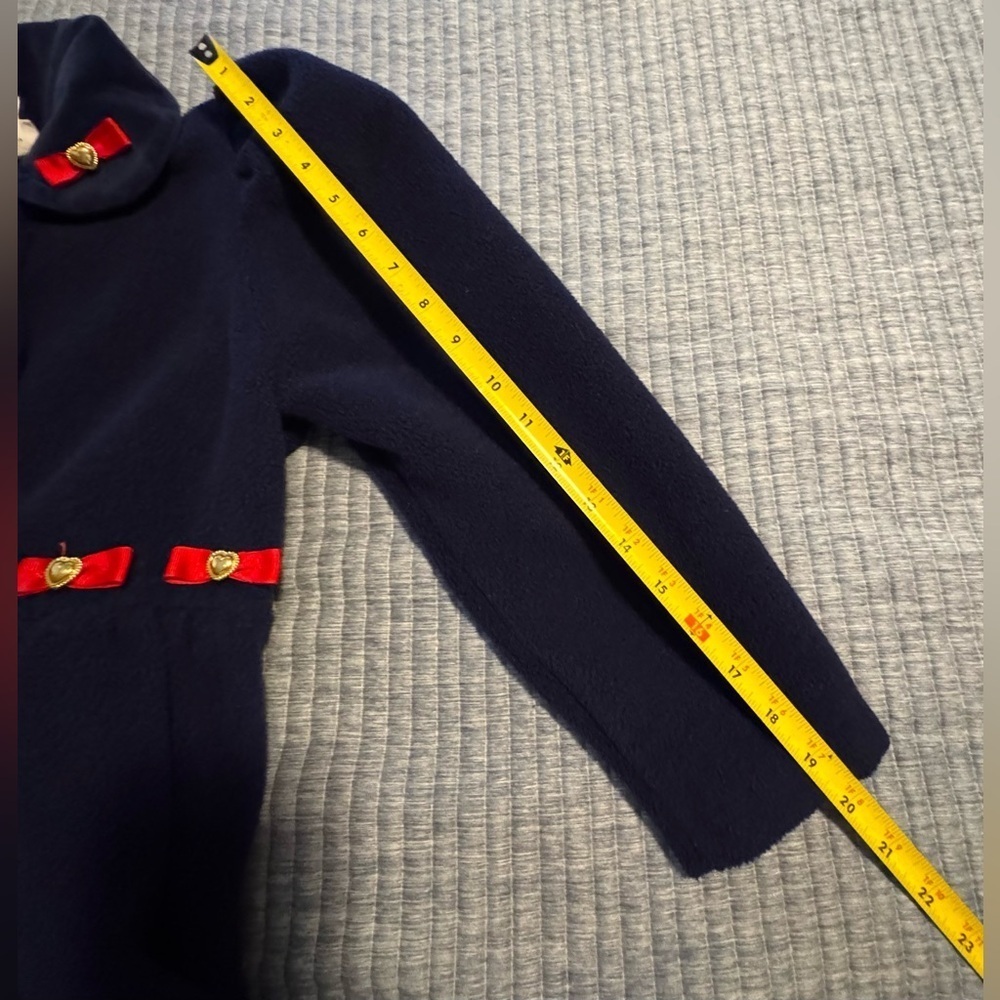 Vintage USA Hartstrings Navy Pea Coat with Red Accents - Picture 8 of 10